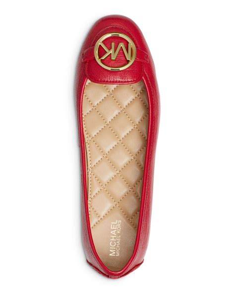 michael kors red shoes|Michael Kors red flat shoes.